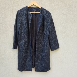 Talbots Coat Women's 16 Emerald Green Lace Overlay Paisley Satin Lined Jacket